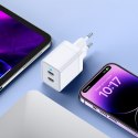 Ładowarka sieciowa 2xUSB-C PD 40W biała