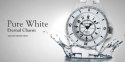 ZEGAREK DAMSKI LONGBO - CHANNEL - white/gold 2 (zx609c)