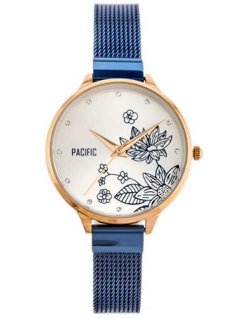 ZEGAREK DAMSKI PACIFIC X6101 - siatka - blue/rosegold (zy622b)