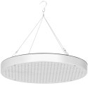 Lampa do uprawy wzrostu roślin pełne spektrum okrągła śr. 33 cm 250 LED 50 W srebrna