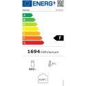 Lodówka chłodziarka na napoje podwójna przeszklona LED 2-10 C 600 l biała