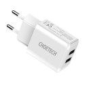 Dwuportowa ładowarka sieciowa 2xUSB-A 10W 2A biały