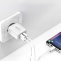 Dwuportowa ładowarka sieciowa 2xUSB-A 10W 2A biały