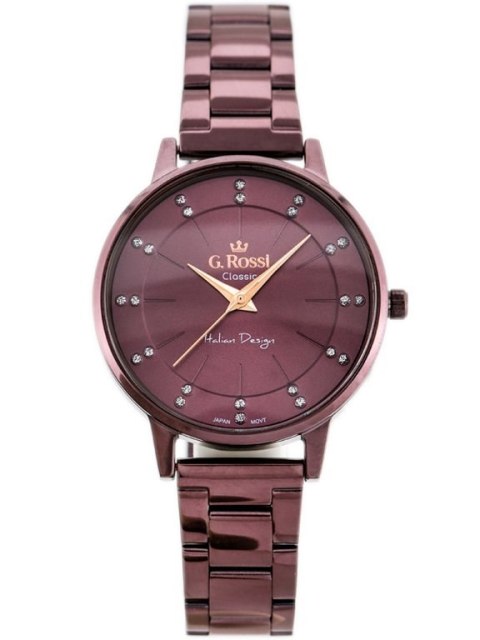 ZEGAREK G. ROSSI - C11715B-2B3 (zg777d) violet + BOX