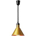 Lampa grzewcza do potraw na podczerwień IR wisząca złota śr. 27 cm 250 W