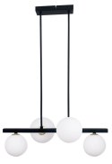 Lampa wisząca sufitowa czarno-biała 4 Kama 34-01214