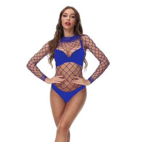 Marlyn Fishnet Mesh Thong Body Blue S-L 33-0017