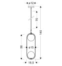 Cordel zwis 2X28W G9 czarny 32-10155