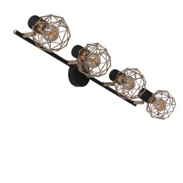 Lampa ścienna sufitowa listwa czarno-złota 4x40W E14 Acrobat Candellux 94-66657