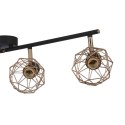 Lampa ścienna sufitowa listwa czarno-złota 4x40W E14 Acrobat Candellux 94-66657