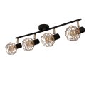 Lampa ścienna sufitowa listwa czarno-złota 4x40W E14 Acrobat Candellux 94-66657