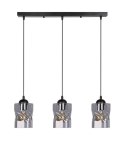 Lampa wisząca czarna/dymiona listwa 3xE27 Felis 33-00149