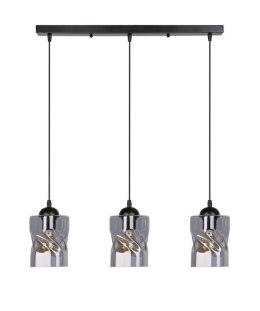 Lampa wisząca czarna/dymiona listwa 3xE27 Felis 33-00149