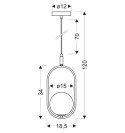 Cordel zwis 1X28W G9 czarny 31-10148