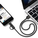 Kabel przewód USB - USB-C micro USB 1.2m 3A 2w1czarny