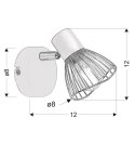 Lampa ścienna kinkiet 1X40W E14 biały/chrom FLY 91-61959