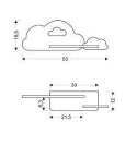 Kinkiet LED 5W dla dziecka biało-różowa chmurka z półką Cloud 21-75703