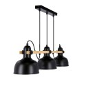 Lampa wisząca regulowana czarna 3x40W E27 loft Reno 33-79060