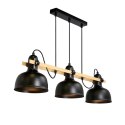 Lampa wisząca regulowana czarna 3x40W E27 loft Reno 33-79060