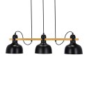 Lampa wisząca regulowana czarna 3x40W E27 loft Reno 33-79060