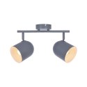 Lampa ścienna listwa 2X40W E27 szary mat AZURO 92-63212