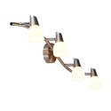 Lampa ścienna listwa 4X40W G9 nikiel mat/chrom biały SELIA 94-70005