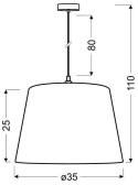 Lampa sufitowa wisząca 1X60W E27 MIRAGE 31-03218