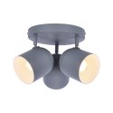 Lampa sufitowa plafon 3X40W E27 szary mat AZURO 98-63236