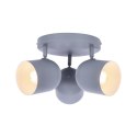 Lampa sufitowa plafon 3X40W E27 szary mat AZURO 98-63236