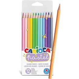Kredki ołówkowe Carioca Pastel 12 kolorów